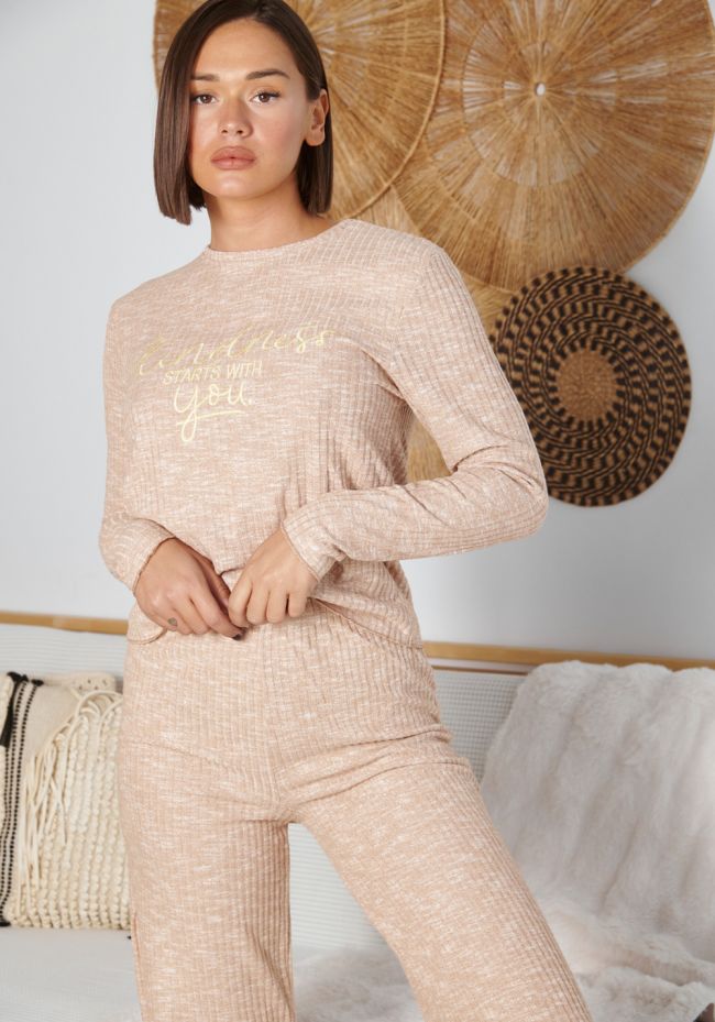 Homewear γυναικείο ριπ με logo - Comfort πιτζάμες εσώρουχα και μαγιό