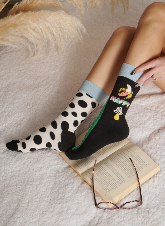 Κάλτσες γυναικείες με logo HAPPY - Comfort πιτζάμες εσώρουχα και μαγιό