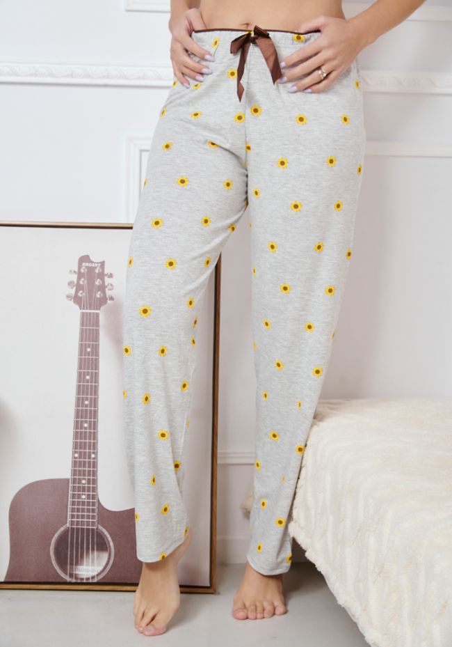 Παντελόνι πιτζάμας μακρύ με μαργαρίτες - Comfort πιτζάμες εσώρουχα και μαγιό