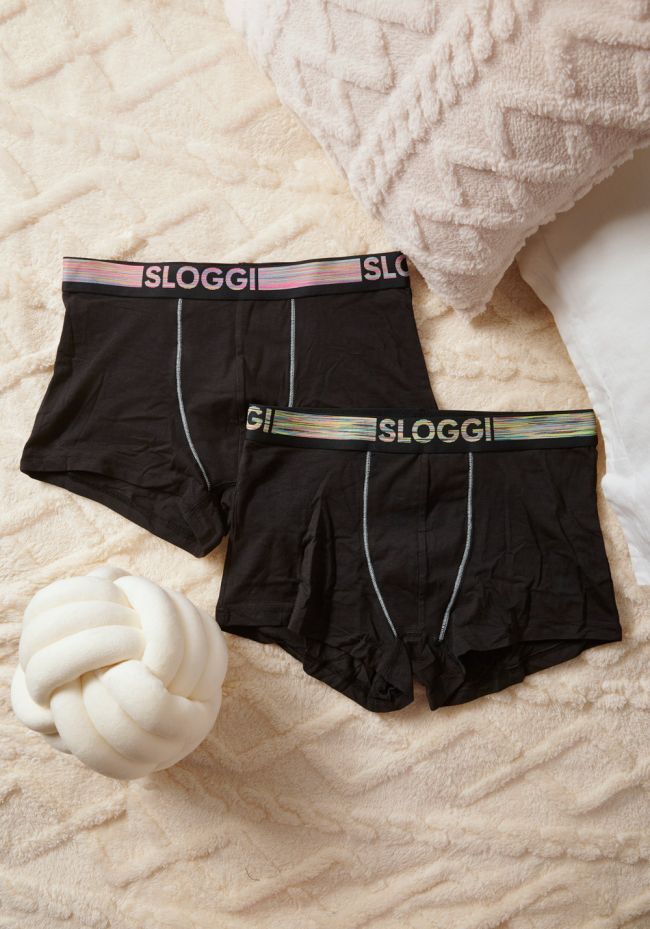 Sloggi Men Go ABC Natural H Hipster 2Pack Ανδρικά Μποξεράκια - Comfort  πιτζάμες εσώρουχα και μαγιό